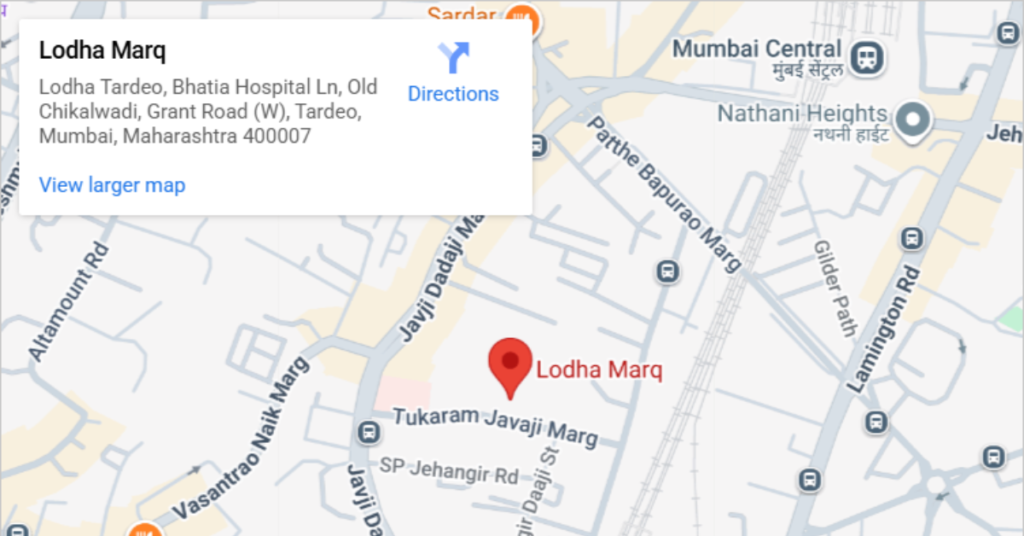 Lodha Marq Location Map